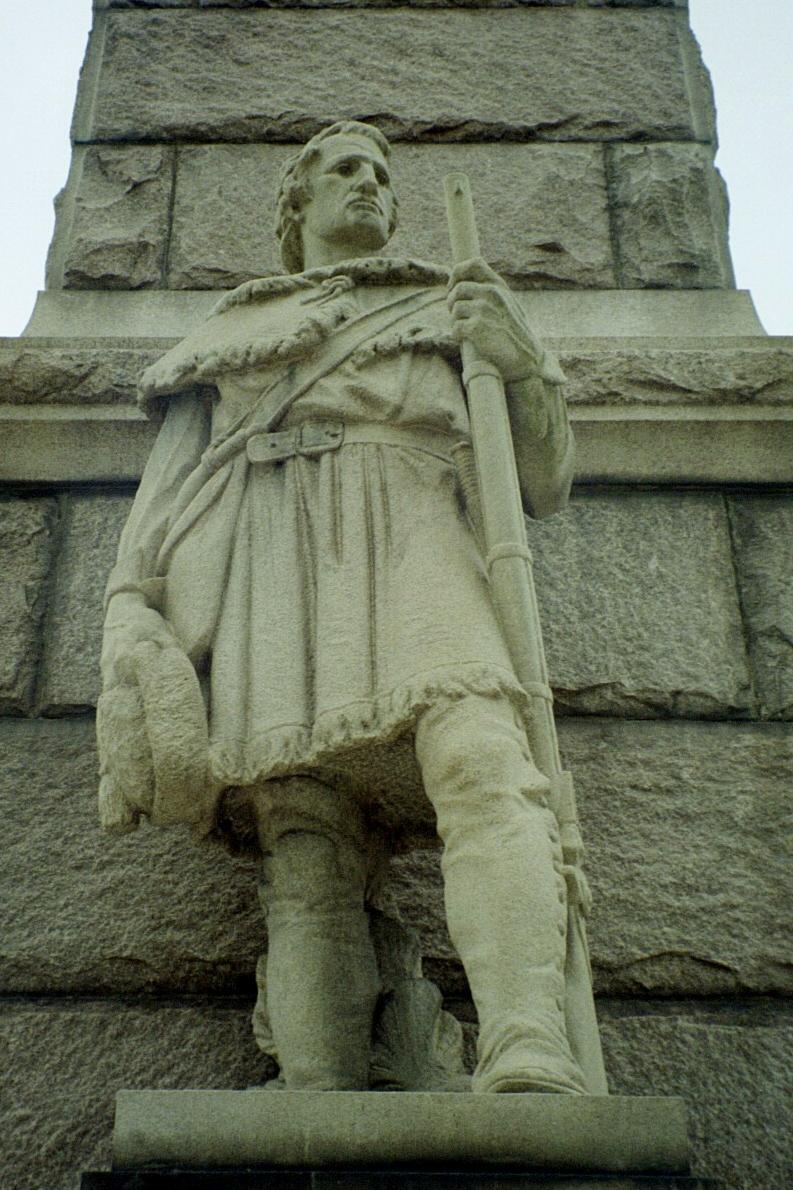 Statue of Andrew Lewis on the Battle of Point Pleasant Monument in Point Pleasant, West Virginia. Courtesy Wikicommons.