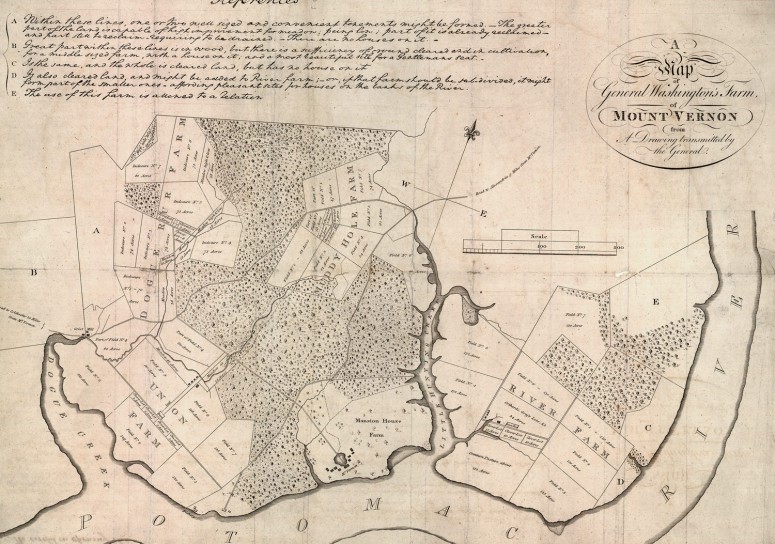 A Map of George Washington's Farms of Mount Vernon
