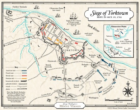 Map of the Siege of Yorktown