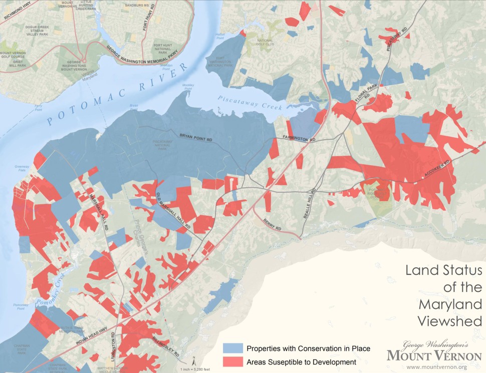 land status of the maryland viewshed · george washington's
