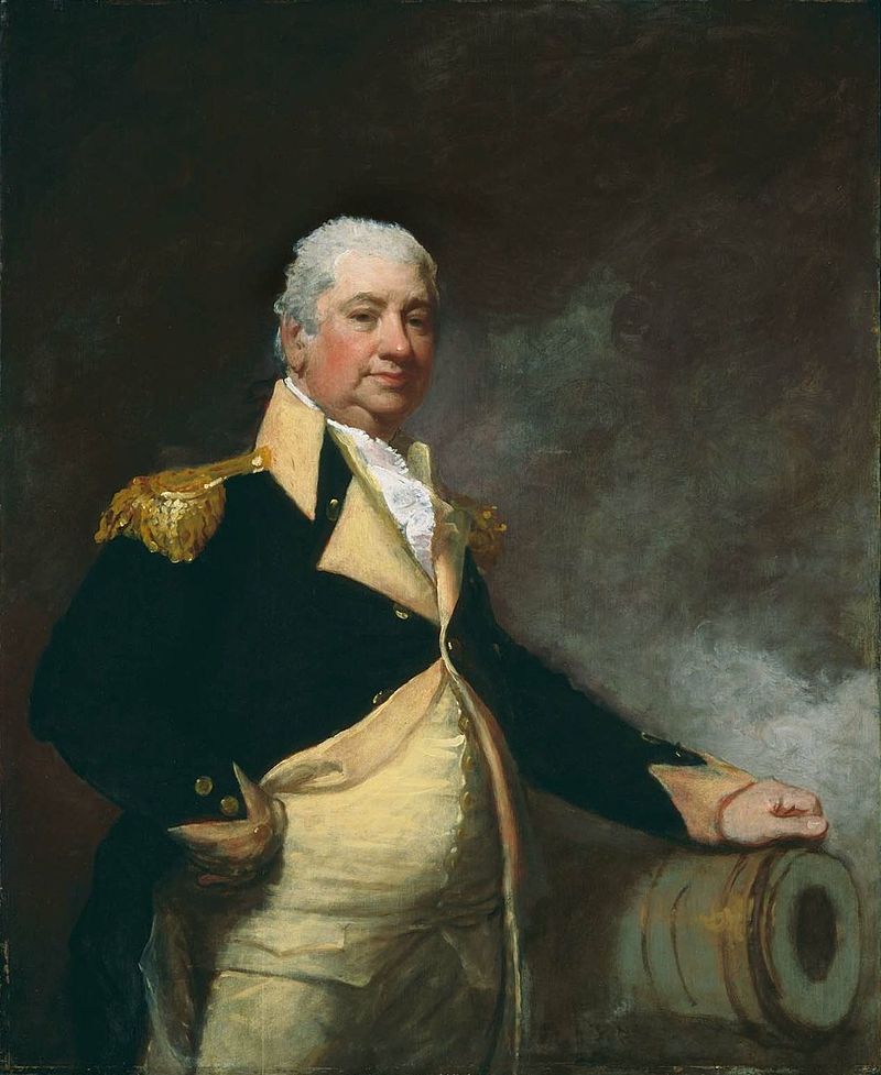Gilbert Stuart's 1804 painting of Knox celebrates his connection with artillery