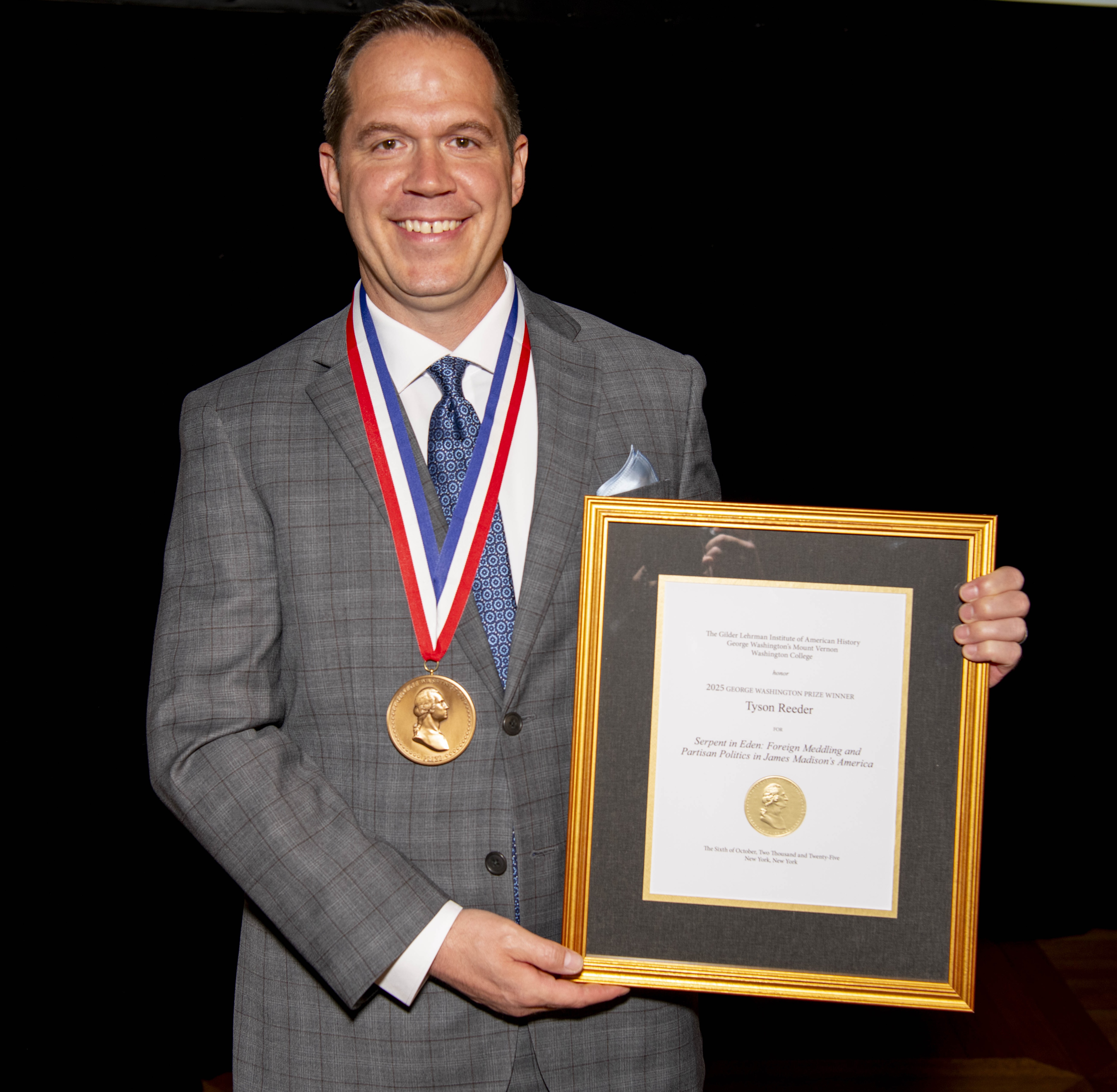 Winner Tyson Reeder for Serpent in Eden: Foreign Meddling and Partisan Politics in James Madison's America