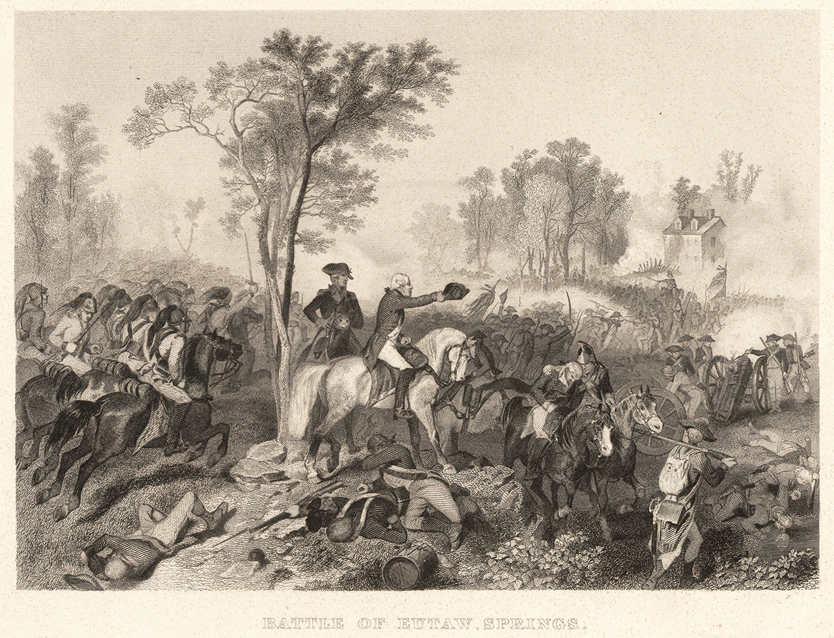 Battle of Eutaw Springs, after Alonzo Chappel, 1859. Gift of Mr. and Mrs. Robert B. Gibby, 1984, MVLA [WB-MPB2].