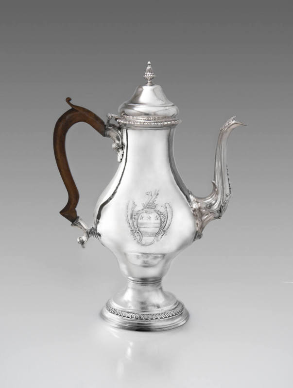 coffee pot with heraldry