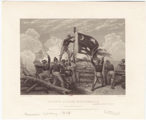 defense of fort molturie by Patriots