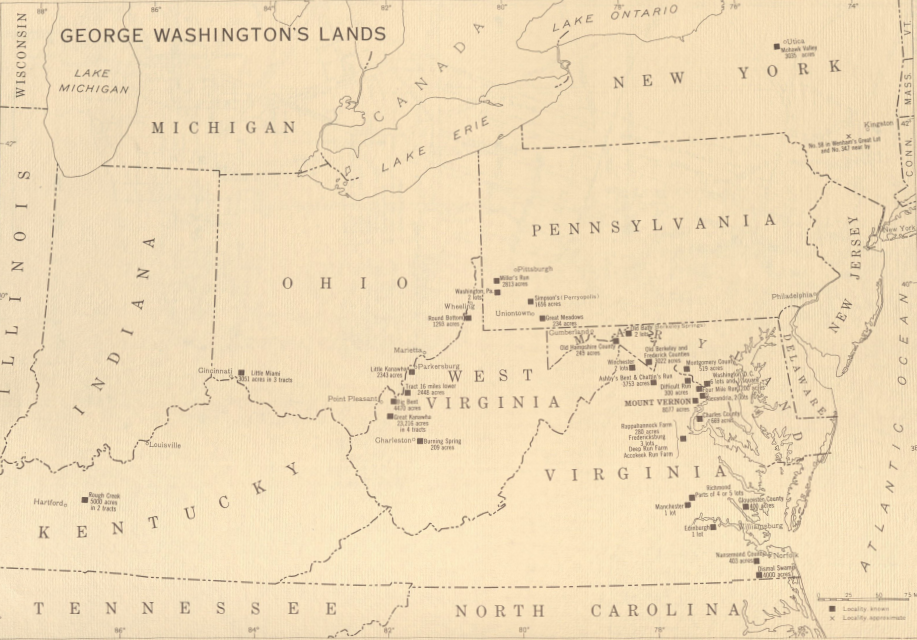 Map of George Washington's Land