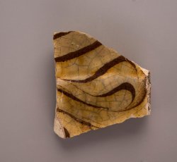 Staffordshire slipware trailed and combed dish or plate.