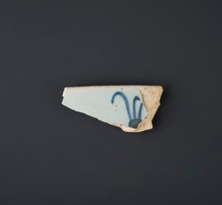 Handpainted blue tin-glaze earthenware bowl.