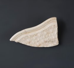 White salt glaze stoneware molded 'barley rim' plate or dish with scalloped edge.