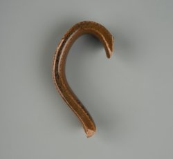 Nottingham stoneware hollow vessel handle. 