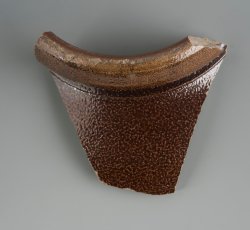 English Brown stoneware storage jar.