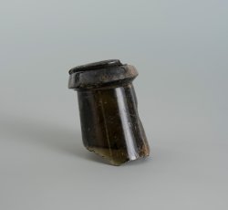 Wine bottle with two-part finish.