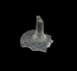 Wine glass with partial conical plain foot and straight stem