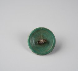 Bone back to waist coat button with wire eye.