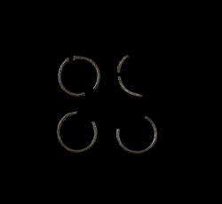 Copper alloy button ring, small. 