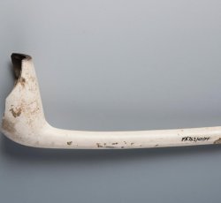 Tobacco pipe stem, base, bowl, and rim.