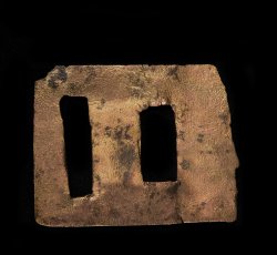 Thin copper alloy double frame rectangular clasp buckle. 