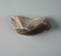 Gray flint/chert core.