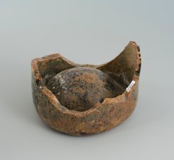 Dark green wine bottle domed base.