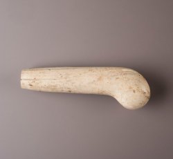 2-piece elephant ivory pistol-grip fork handle