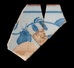 Tin-glazed earthenware tea bowl.