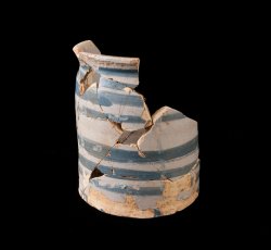 Tin-glazed earthenware drug jar.