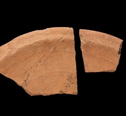 Coarse earthenware vessel.