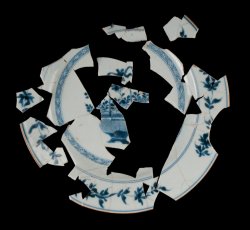 Chinese export porcelain flower basket plate.