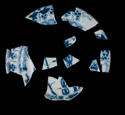 Grape, bamboo, and squirrel Chinese export porcelain plate.