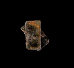 Copper alloy folding rule ferrule.