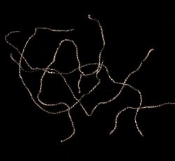 Metallic thread.