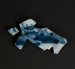 Porcelain landscape saucer.