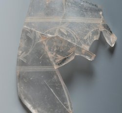 Copper-wheel engraved decanter body.