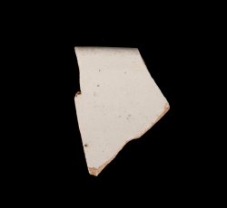 White salt-glaze stoneware hollowware.