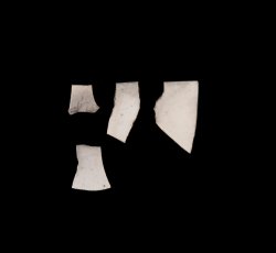 White salt-glazed stoneware hollowware.