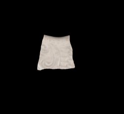 Dot, diaper, and basket molded white salt-glazed stoneware plate.