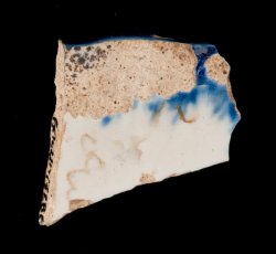 Possible creamware blue shell-edged plate.