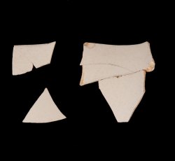 White salt-glazed stoneware hollowware.