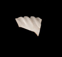 White salt-glazed stoneware unidentified vessel.