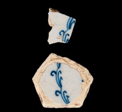 Painted tin-glazed earthenware flatware.