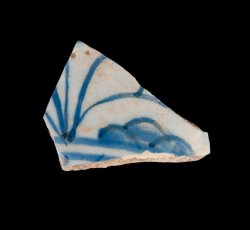 Tin-glazed earthenware blue painted hollowware.