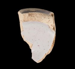 Possible tin-glazed earthenware ointment pot base.