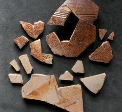 English brown stoneware, possible jar.