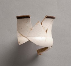 Slip-dipped cup (possible coffee or chocolate cup or capuchine).