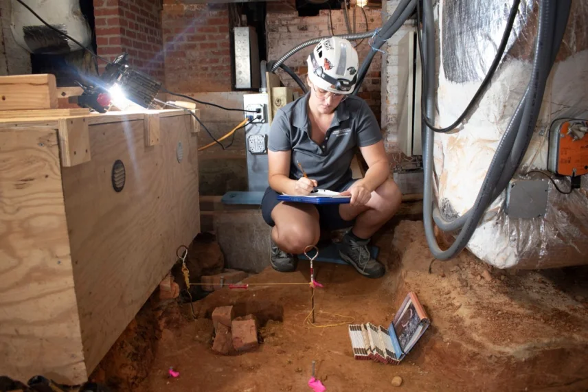 Evidence of a Dry Well Hoist