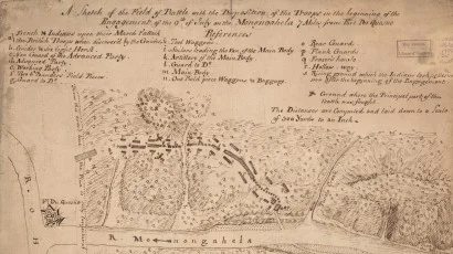 Map: Battle of the Monongahela