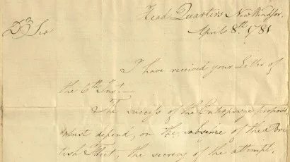 George Washington to Benjamin Tallmadge, 8 April 1781