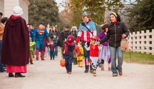 Children Trick or Treating at Mount Vernon