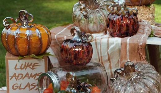 Luke Adams Glasswork Autumn Pumpkin Collection