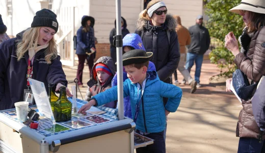 Kids at the Discovery Station
